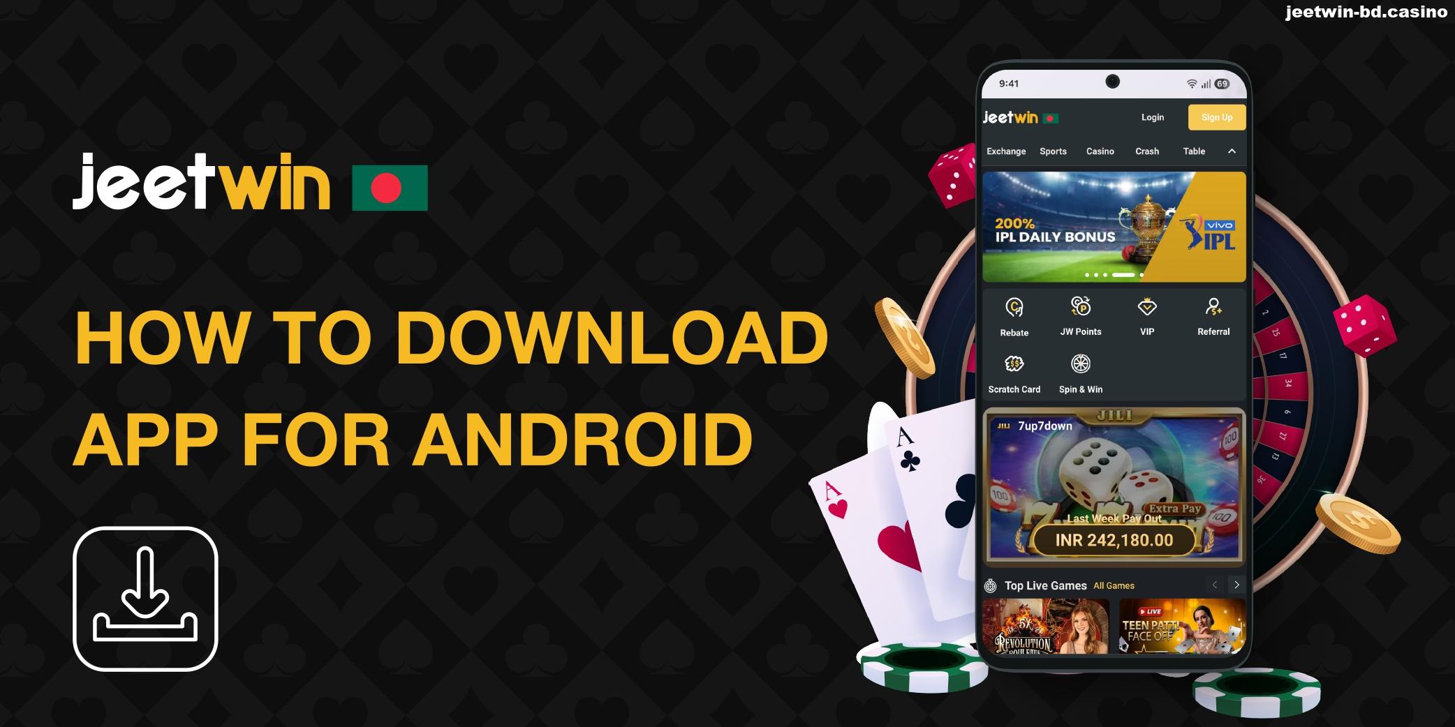 Guide for download Jeetwin BD on Android