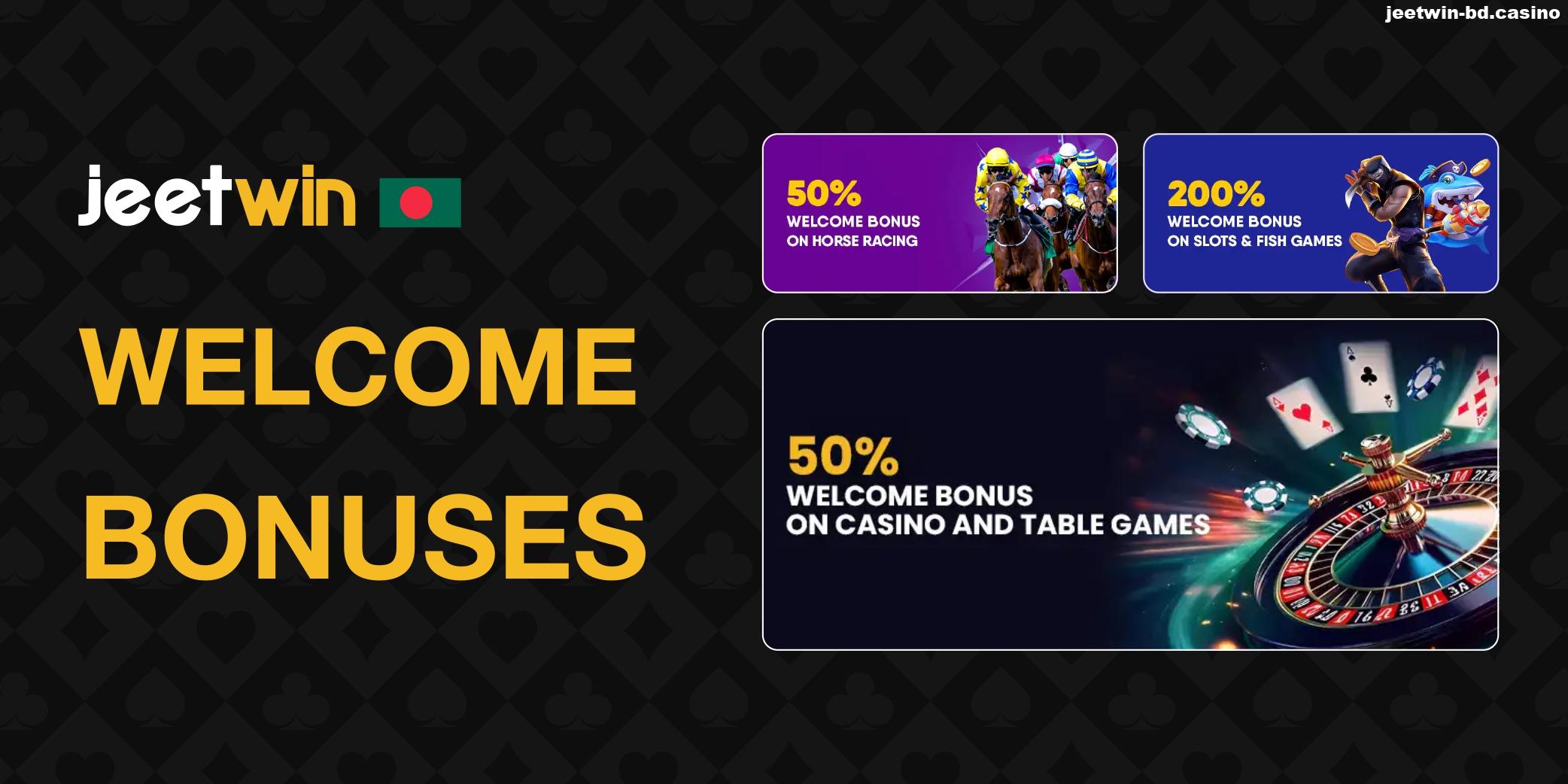 Jeetwin BD Welcome Bonuses