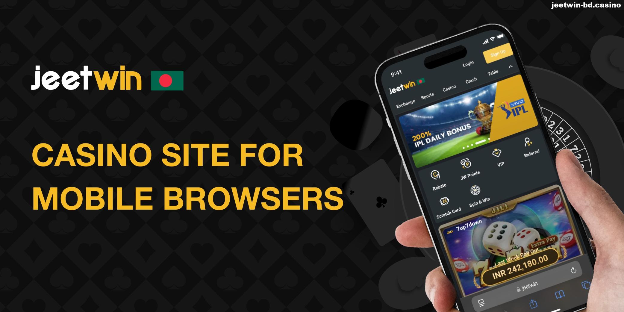 Jeetwin casino for mobile browsers