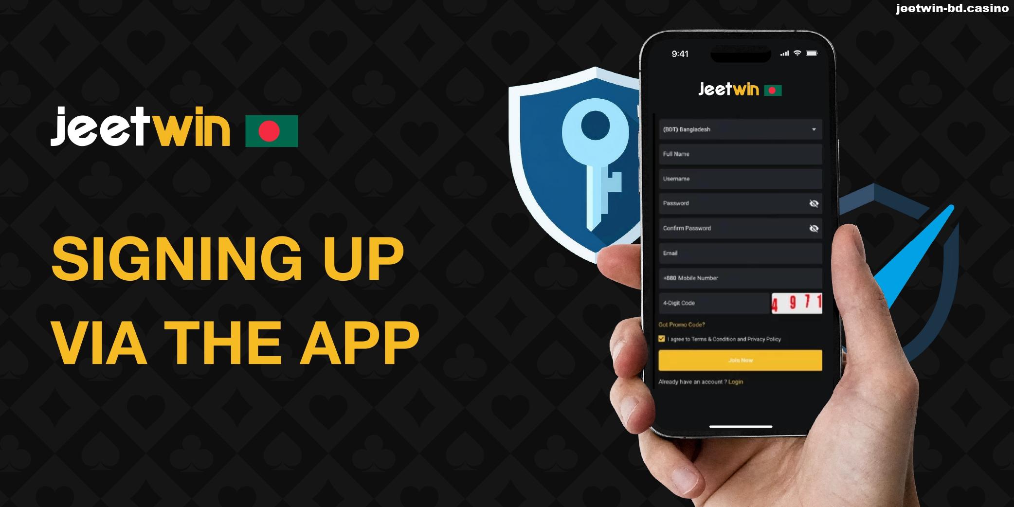 Guide for signing up in Jeetwin app